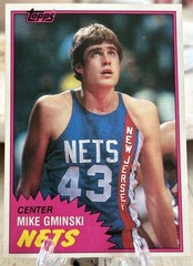 1981-82 Topps Mike Gminski #E78 RC Nets