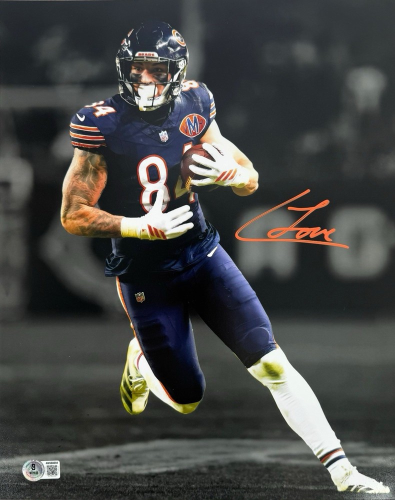 COLSTON LOVELAND SIGNED CHICAGO BEARS 11X14 PHOTO BECKETT COA 4W688694