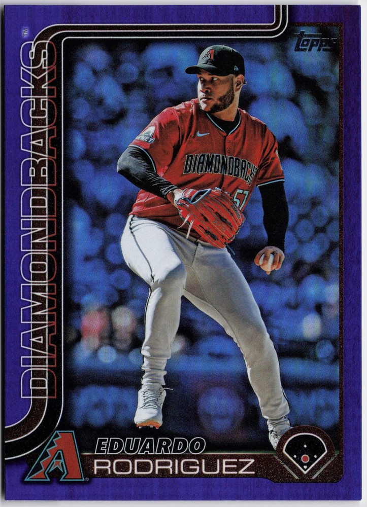 2025 Topps #661 Eduardo Rodriguez Purple Rainbow Foil #/250