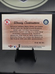2001 Fleer Platinum Winning Combinations Blue Ichiro Suzuki Hideo Nomo Insert #8