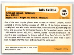 1980s SSPC Baseball Immortals Earl Averill #147