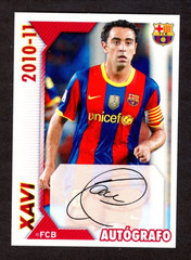 Panini Barcelona 2010-2011 Xavi Autografo #89 Facsimile Signature Sticker