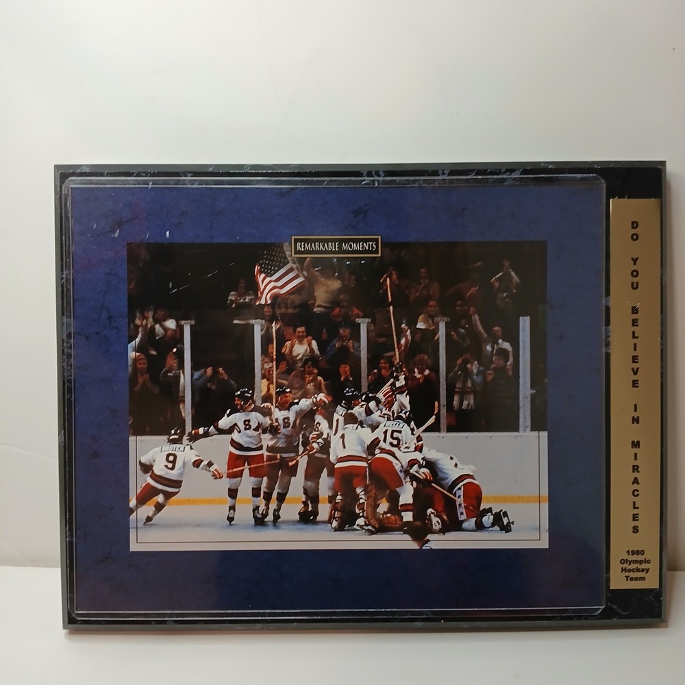 Remarkable Moments 1980 US Olympic Hockey Team Plaque