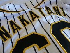 NEW MIZUNO Japan NPB HANSHIN TIGERS Baseball Jersey WHITE #60 NAKATANI Joshin L