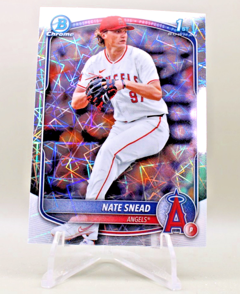 2025 Bowman Draft Chrome Nate Snead #BDC-38 Laser Refractor Angels