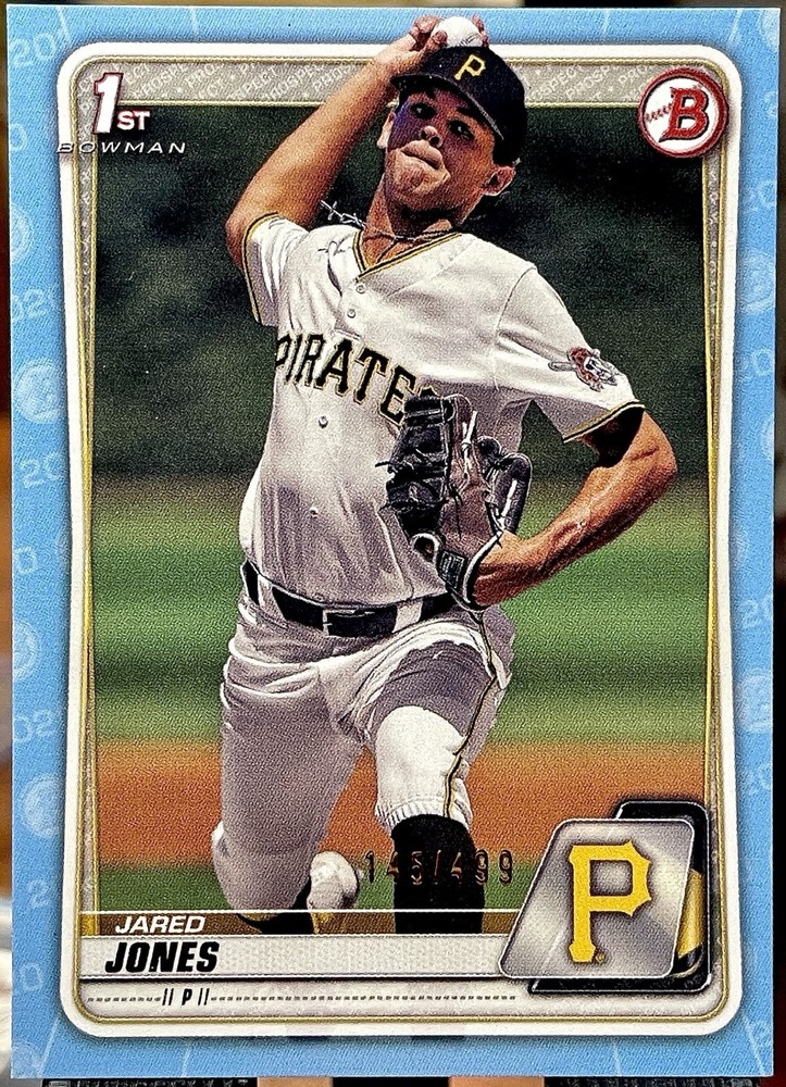2020 Bowman Draft Jared Jones 1st Sky Blue /499 BD-70 Pirates Mint 🔥