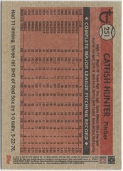 Catfish Hunter 2018 TOPPS ARCHIVES BASEBALL Base 1981 Design #89 Yankees
