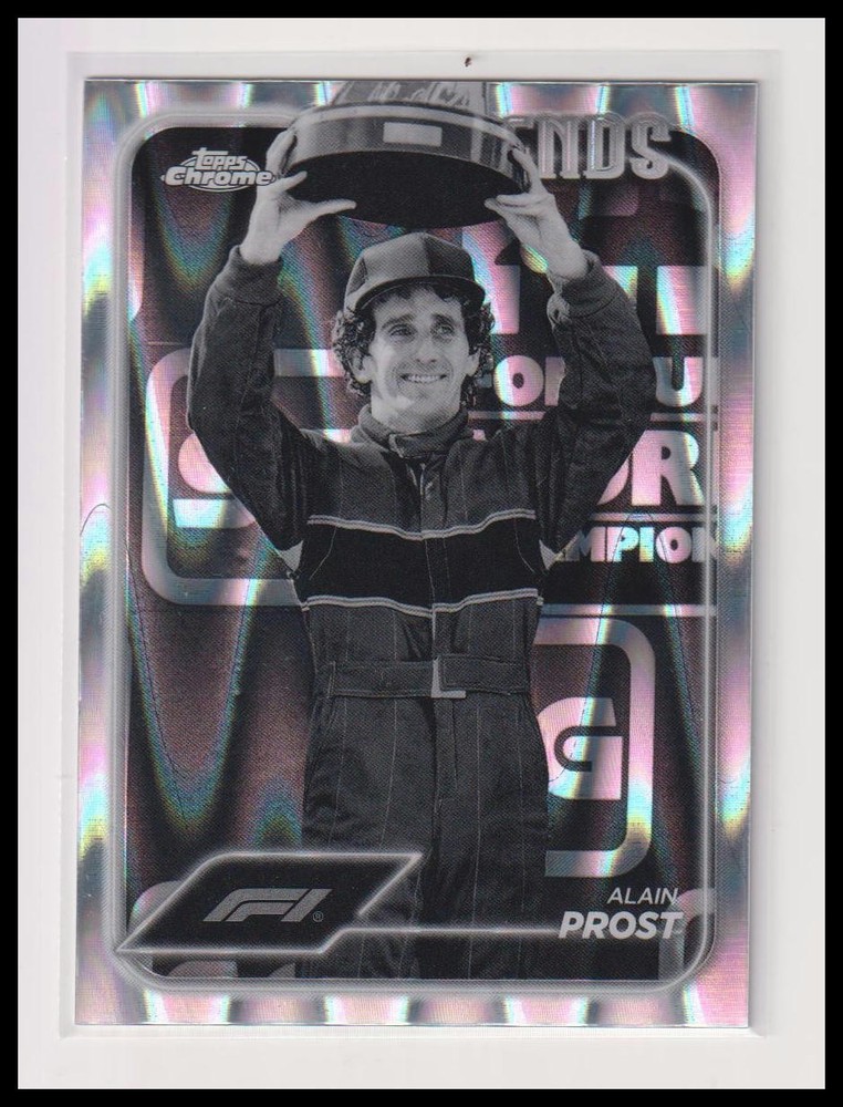 2024 Topps Chrome Formula 1 #195 Alain Prost Black And White RayWave Refractors