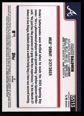 2025 Topps Update #US113 Drake Baldwin (RC) ROOKIE DEBUT – Atlanta Braves