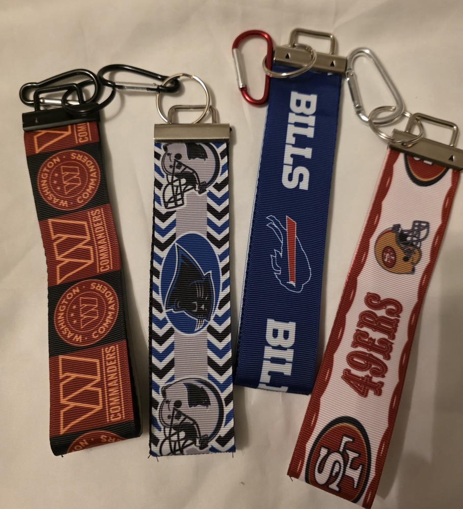 NFL Custom Handmade Keychains Wristlet