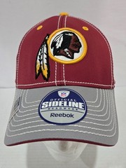 Washington Redskins Vintage NWT Reebok Sideline Fitted Burgundy/Gray Hat Fitted