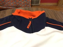 Denver Broncos Navy White And Orange Zip Up Sweatshirt NFL Team Apparel