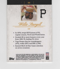 2012 Topps Tribute #99 Willie Stargell Pittsburgh ID:66977 ID:66977