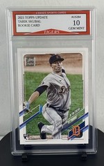 2021 Topps Update Tarik Skubal Detroit Tigers Rookie Card Graded Gem Mint 10