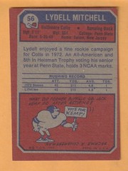 Lydell Mitchell Baltimore Colts 1973 Topps #56 Penn State Nittany Lions