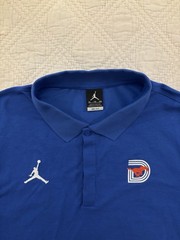SMU Mustangs Air Jordan Dri Fit Mens XL Polo Shirt Blue Short Sleeve Preppy