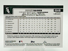 Brooks Baldwin 2025 Topps Chrome Green Sapphire Autograph RC /99 White Sox