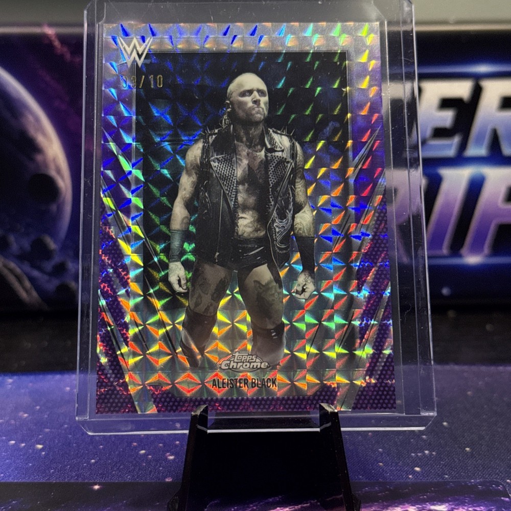 2026 Topps Chrome WWE Aleister Black Purple Geometric Refractor #/10