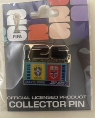 Official Fifa World Cup Lapel Match Pin Brazil VS Norway 2026 7/5/26 Game Day