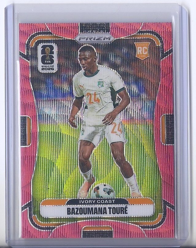 2026 Panini Prizm FIFA World Cup BAZOUMANA TOURE #252 RC Red Wave /39