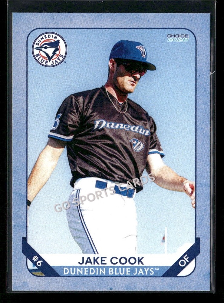 2026 Dunedin Blue Jays Jake Cook RC Rookie Toronto Minor League