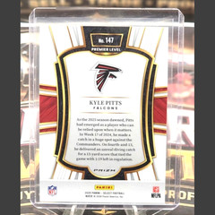 Kyle Pitts 2025 Panini Select Black and Orange Prizm Shock 147 Atlanta Falcons