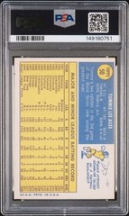 TOMMIE AGEE SIGNED 1970 TOPPS NEW YORK METS CARD #50 PSA GRADE 2.5 AUTO GRADE 8