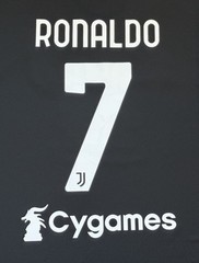 2021/22 Juventus Away Jersey #7 Ronaldo XL adidas Soccer Cygames CR7 Black Kit