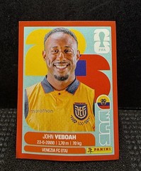 2026 Panini World Cup RED PARALLEL STICKER John Yeboah ECU 14