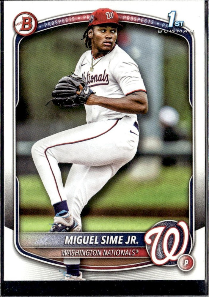 2025 Bowman Draft Paper 1st Miguel Sime Jr. Nationals BD-181 5 card lot