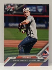 2024 Topps Now #150 Nicky Cass New York Mets 1st Pitch PURPLE Parallel 17/25 SSP