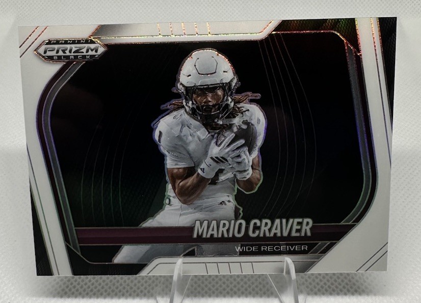 Panini 2025 Prizm Black Prospects Extended White Prizm RC Mario Craver #185 /175