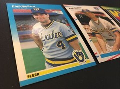 Paul Molitor, 3 different cards, Fleer 1987, 1988, Donruss 1989, free ship