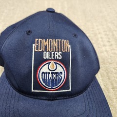 Vintage 90s Edmonton Oilers Snapback Hat Cap Adult One Size Annco Twill NHL