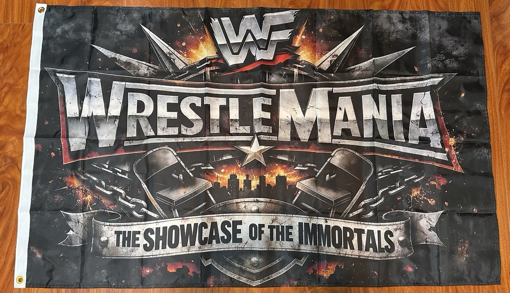 WWF Wrestlemania Westling Flag Banner Unique 3 Ft X 5ft Fan Gift Wrestling