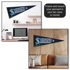 Seattle Mariners MLB 12 in X 30 in Pennant