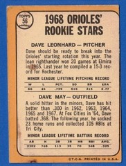 1968 Topps Orioles Rookie Stars Leonhard/May #56***Free Shipping***
