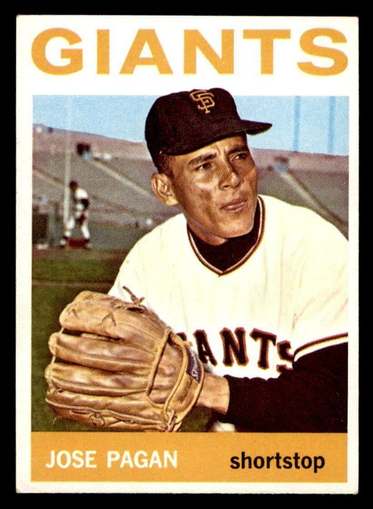 1964 Topps Set Break #123 Jose pagan VG/EX (Wrinkle) Giants