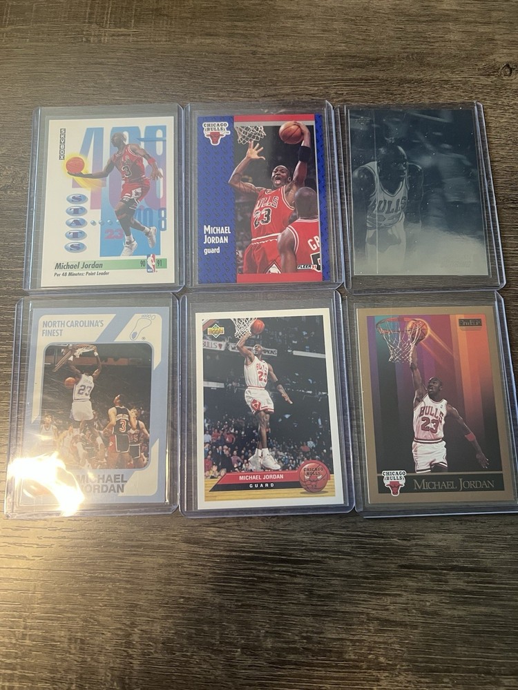 Michael Jordan Card Lot (6) 1990 SkyBox 1991 UD Hologram AW1 Fleer