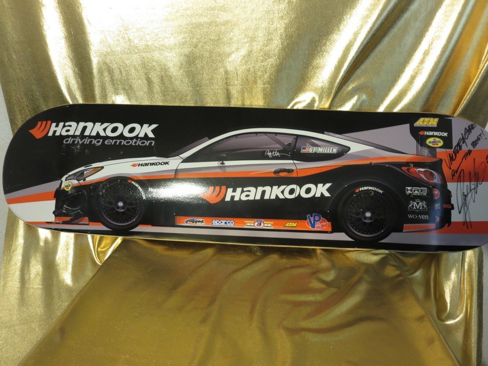 Rys Millen Rallycross Hankook Skateboard Signed Autograph