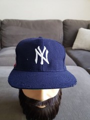 Vintage New York Yankees American Needle Snapback Hat Cap Spellout On Back READ.