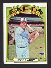 1972 Topps JOSE LABOY Montreal Expos HIGH NUMBER #727 VG/EX Condition