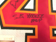 Dexter Jackson Tampa Bay Buccaneers Autographed Custom Jersey S B MVP JSA COA