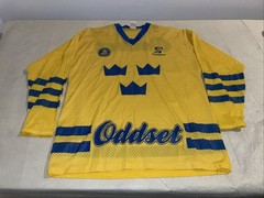 Iihf Sweden Jersey Mens Large Yellow L Vintage Clean Olympics Oddset 1922 Team