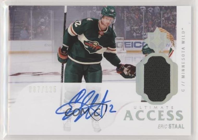 2018-19 Upper Deck Ultimate Collection Access /125 Eric Staal #UAA-ES Auto 1vd