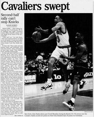 Patrick Ewing 16pt 10rb 5-1-1996 Ticket Stub Knicks Cavs Rd1 Gm1 Starks 22pt