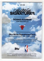 2025 Topps Chrome Dennis Rodman #SWS-DRM Gold Sky Write Signatures Auto /50