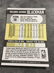 Rolando Blackman Mavericks 1990-91 Fleer #38