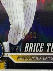2026 Topps Chrome Brice Turang #4 Milwaukee Brewers Black Refractor /10