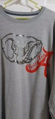 Alabama Crimson Tide Football Fruit Of The Loom Sweatshirt Gray 4XL Homemade EUC